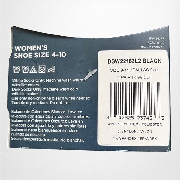 New with Tags Dr. Scholls ADVANCED RELIEF 2 Pair Low Cut Socks  Women Shoe 4-10 - Picture 4 of 4